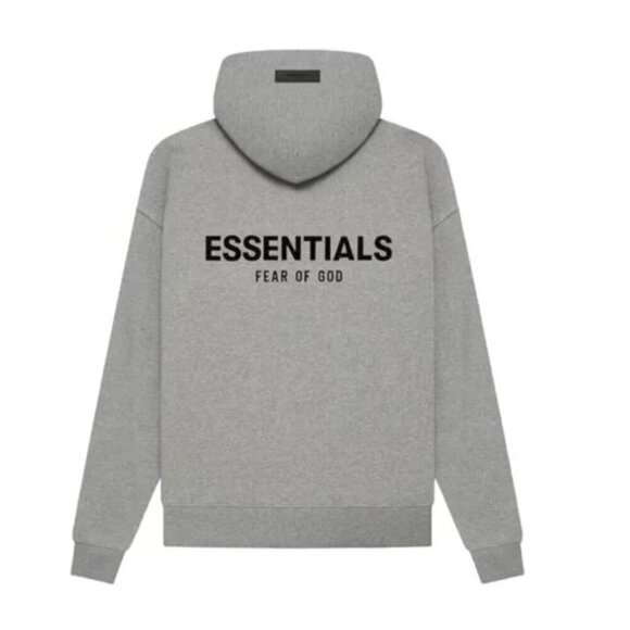 Fear of God Essentials FOG Essentials Flocked Hoodie Dark Oatmeal size XL - Picture 1 of 8